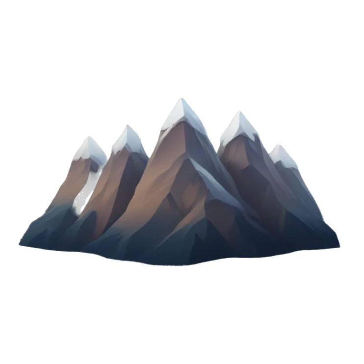 Three mountain tops at night with stars sticker