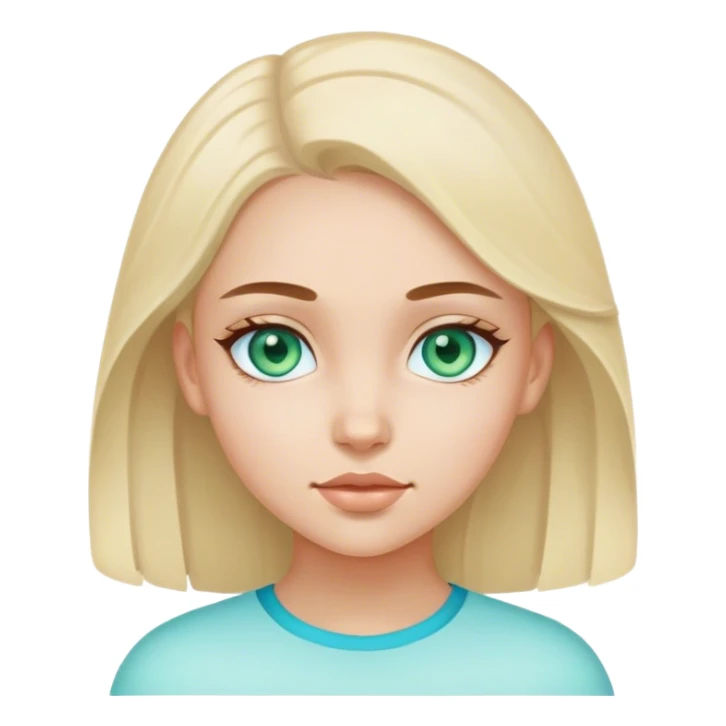 Girl blue-green eyes clean girl sticker