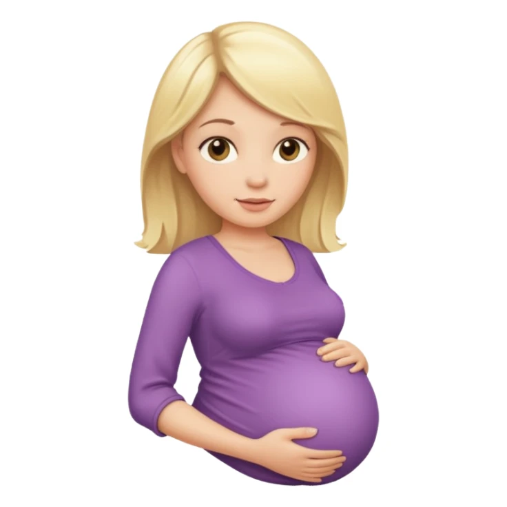pregnant blonde woman  sticker
