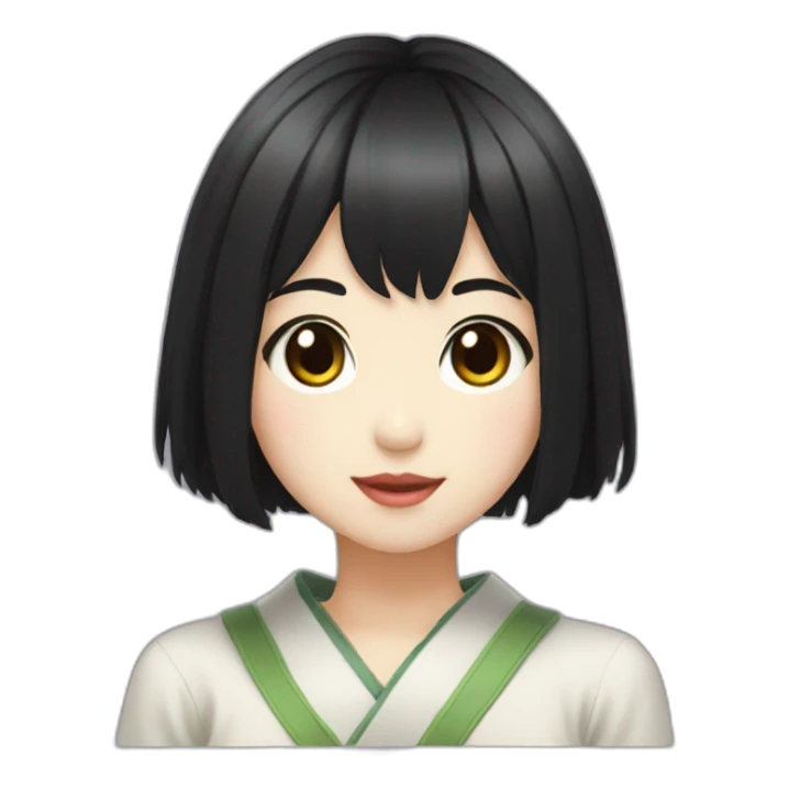 short-black-haired-Japanese-idol-girl sticker