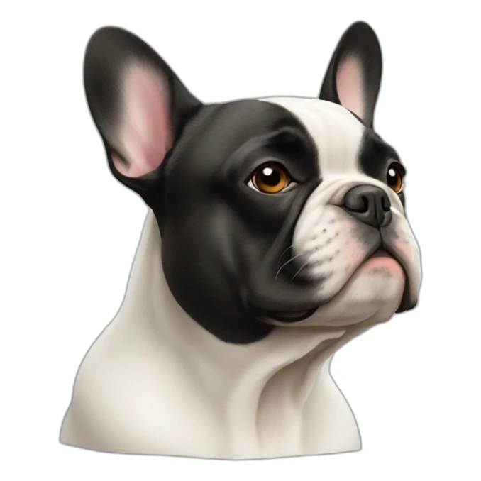 dog French Bulldog in profile sticker