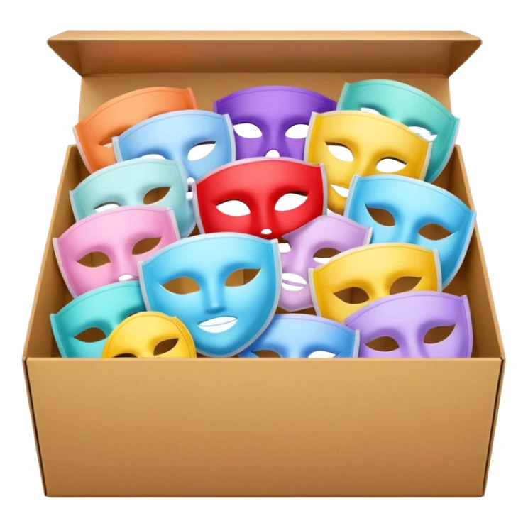 a beauty box of skincare mask packs sticker