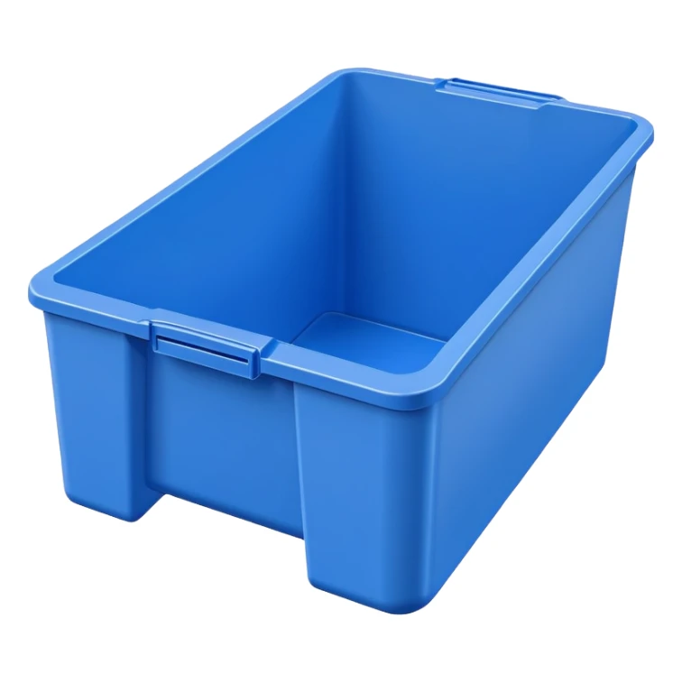 plastic parts bin euro blue sticker