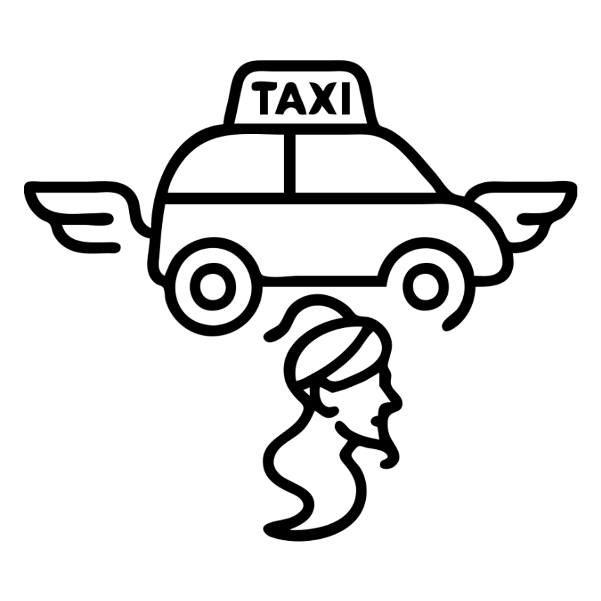 Djinn flying taxi sticker