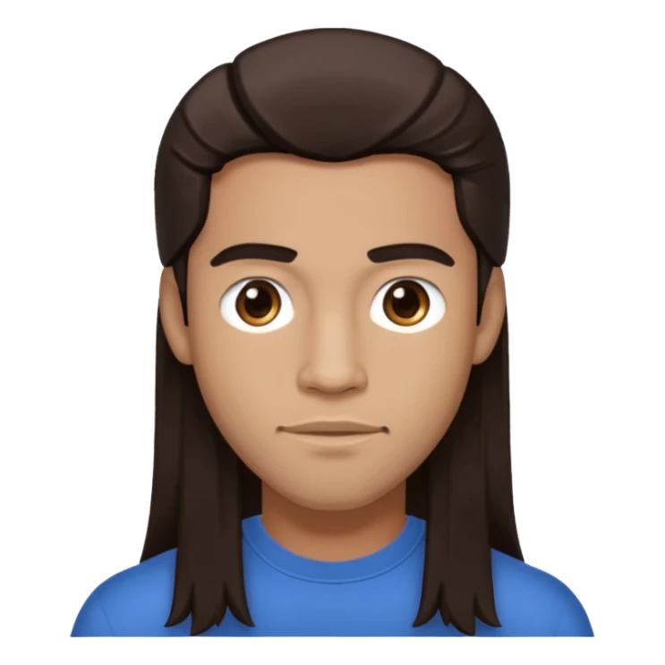 Lloyd Polite Jr with long dark brown hair sticker