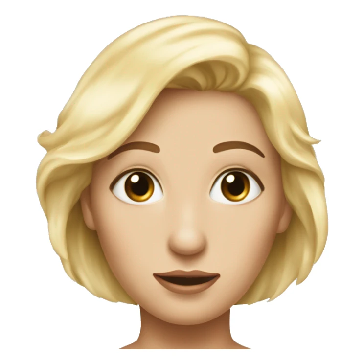 Femme blonde avec les yeux bleux et lune sticker