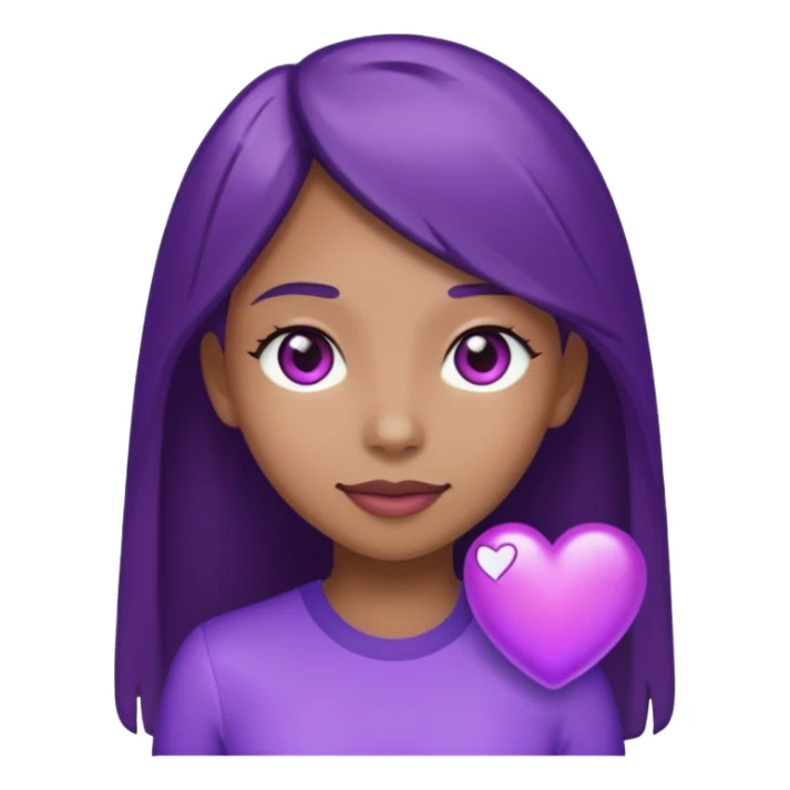 Marcie purple heart emoji sticker