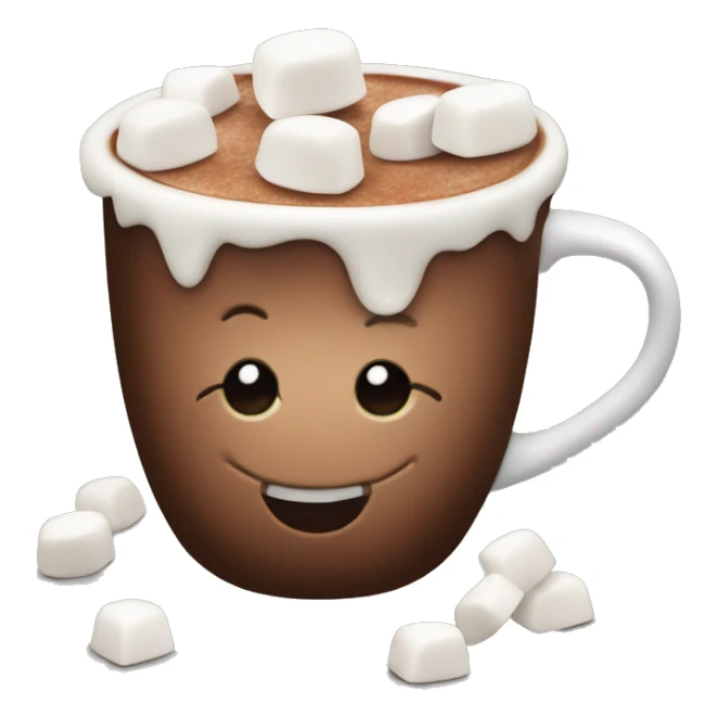 hot chocolate with marshmallows on top sticker
