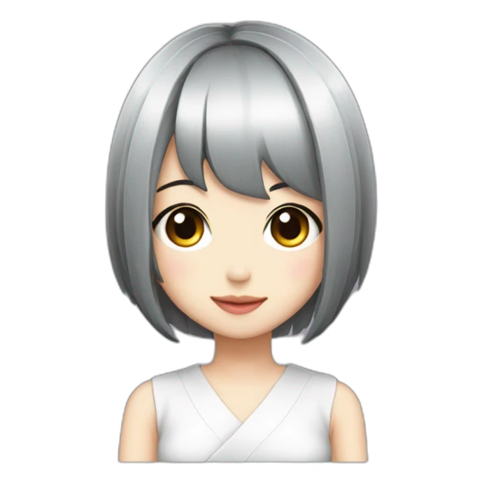 short-black-haired-Japanese-idol-girl sticker