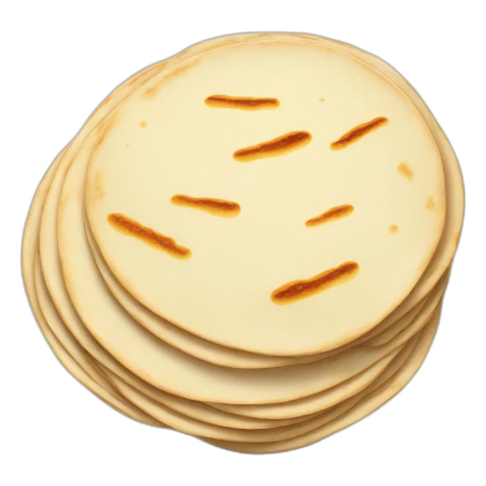 Small Stack of flour tortillas with some grill marks sticker