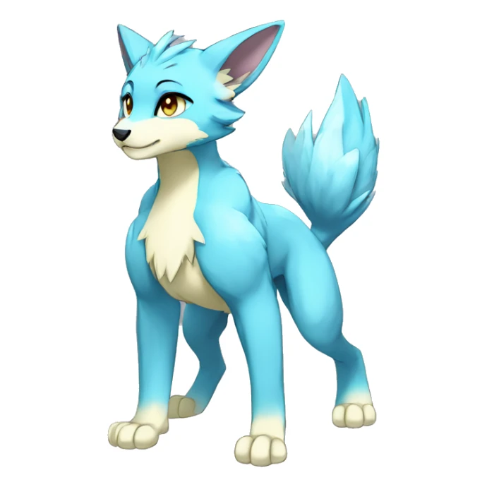 Shiny Anthro Sona Fakemon Full Body sticker