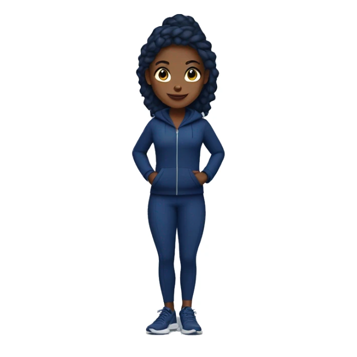 Fit girl with dark blue outfit sticker