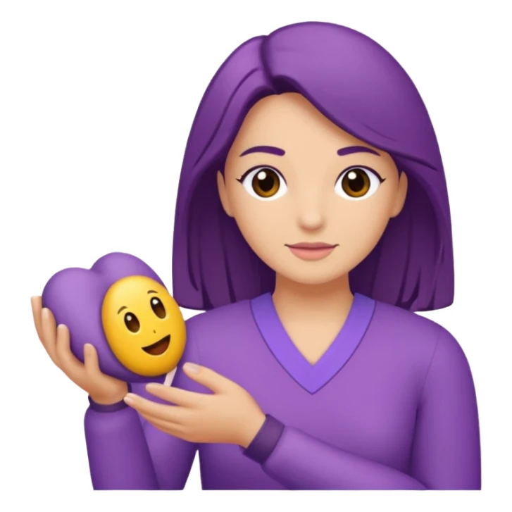 emoji de camilla de valoracion de fisioterapia color morado  sticker