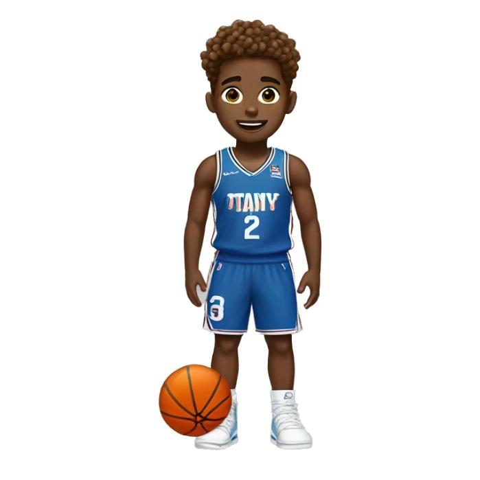 bronny james with basketball outfit sticker