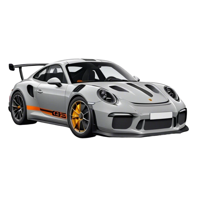 Porsche GT3RS - Porsche (Model Year: 2021) (Iconic colour: Grey and Black) sticker