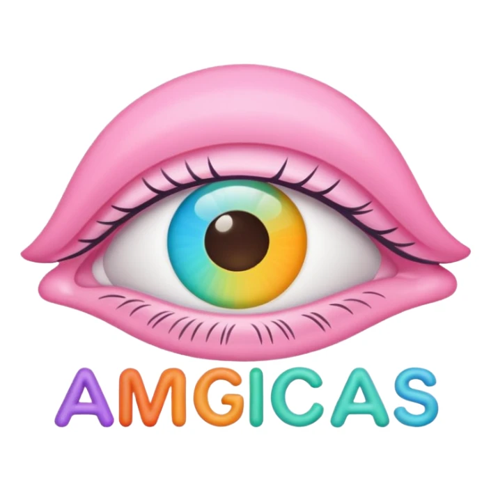 Pastel colorful sign with amigas on if sticker