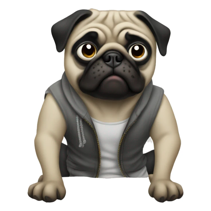 Thug pug  sticker