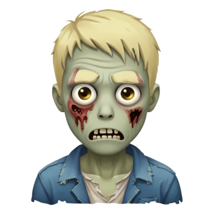 blonde zombie guy sticker