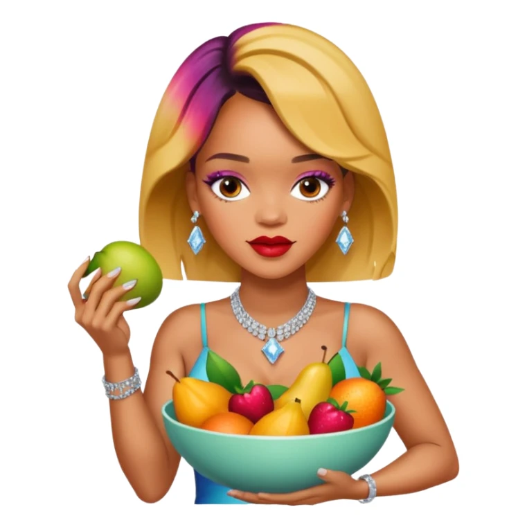 rihanna diamond aber statt mit diamond mit einer brine der frucht sticker