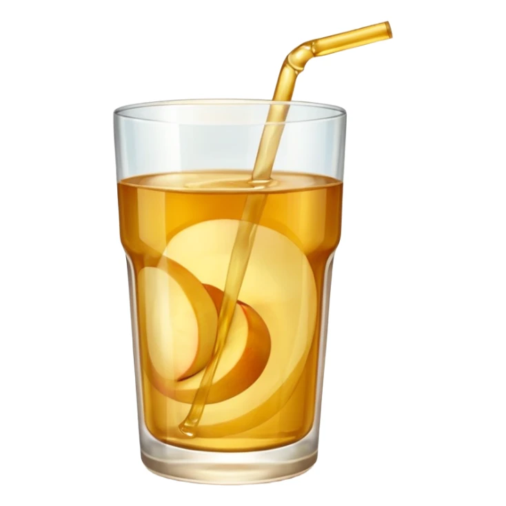 Apple juice in large glass sticker