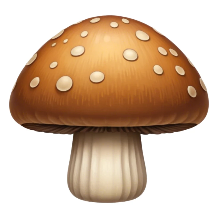 a brown coloured mushroom with a thick and wide, long brown stipe sticker