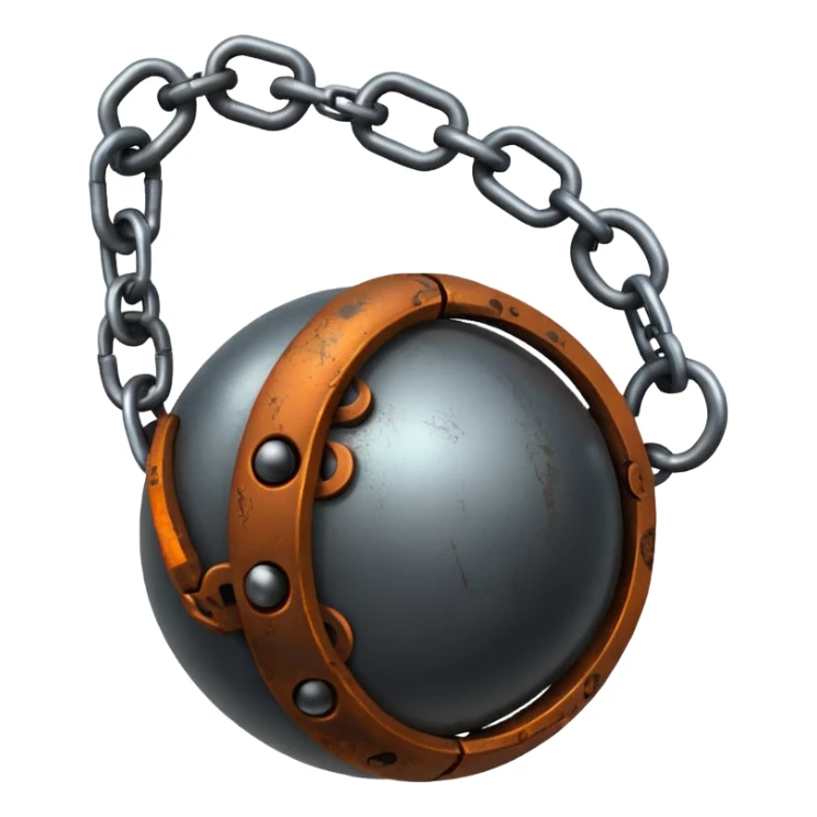 ball and chain sticker