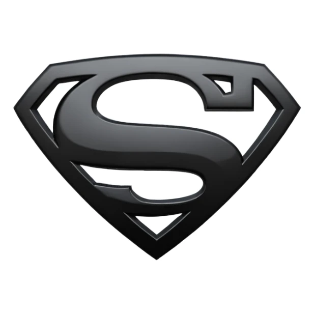 Superman Symbol Man of Steel black sticker