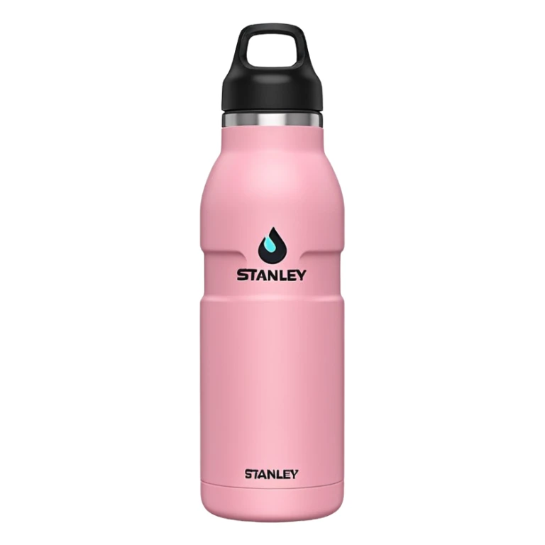 Botella de agua stanley quencher 2.0 con agarrado minimalista rosado sticker