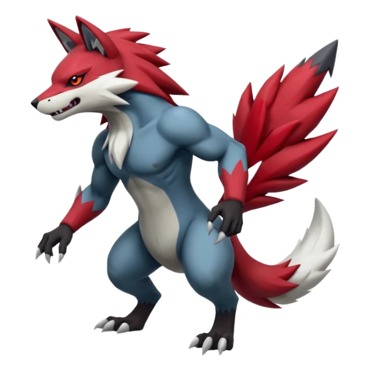 Zoroark-Zangoose-Zeraora-Fakémon-hybrid-creature (full body)  sticker