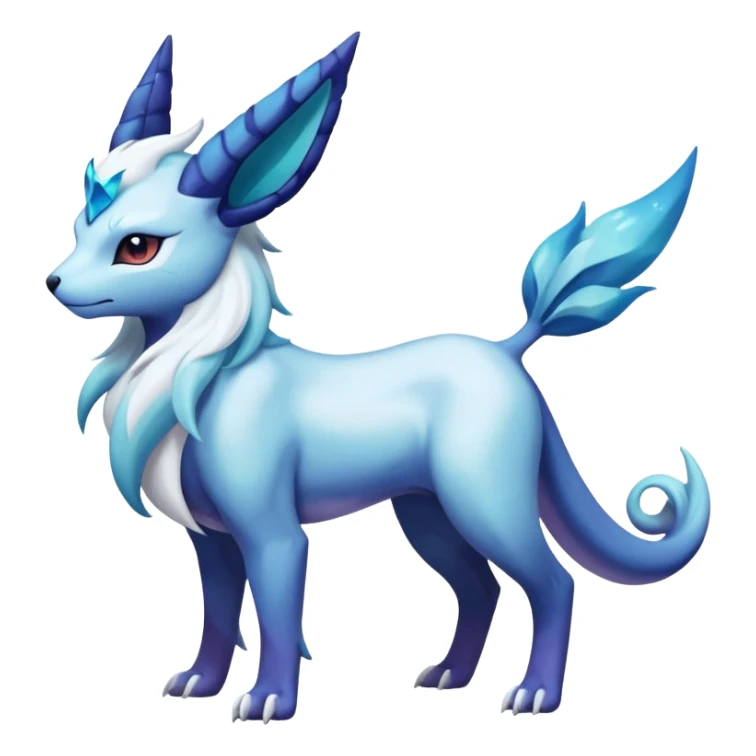 Snowy Flakey Scaly Nebulae Nebula Galctic starry gradients-colored Absol-Glaceon-Suicune-Amaura-Dialga-fusion sticker