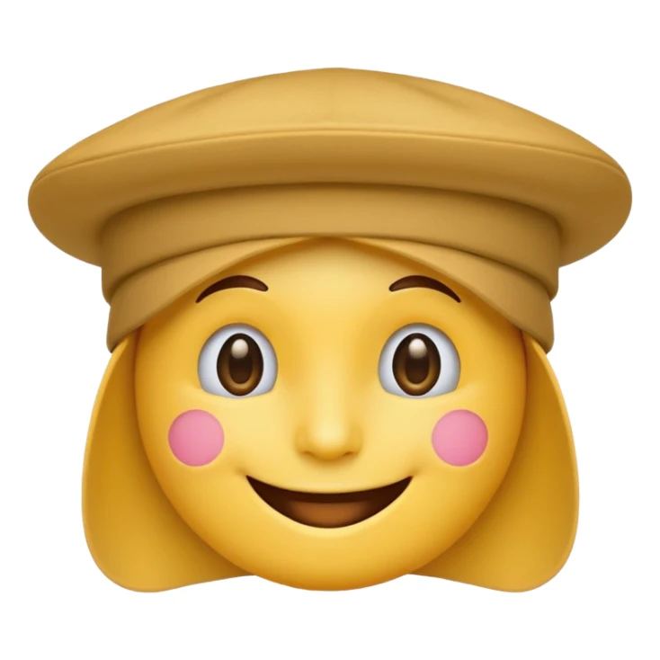 Şapkalı gülen yüzlü emoji sticker