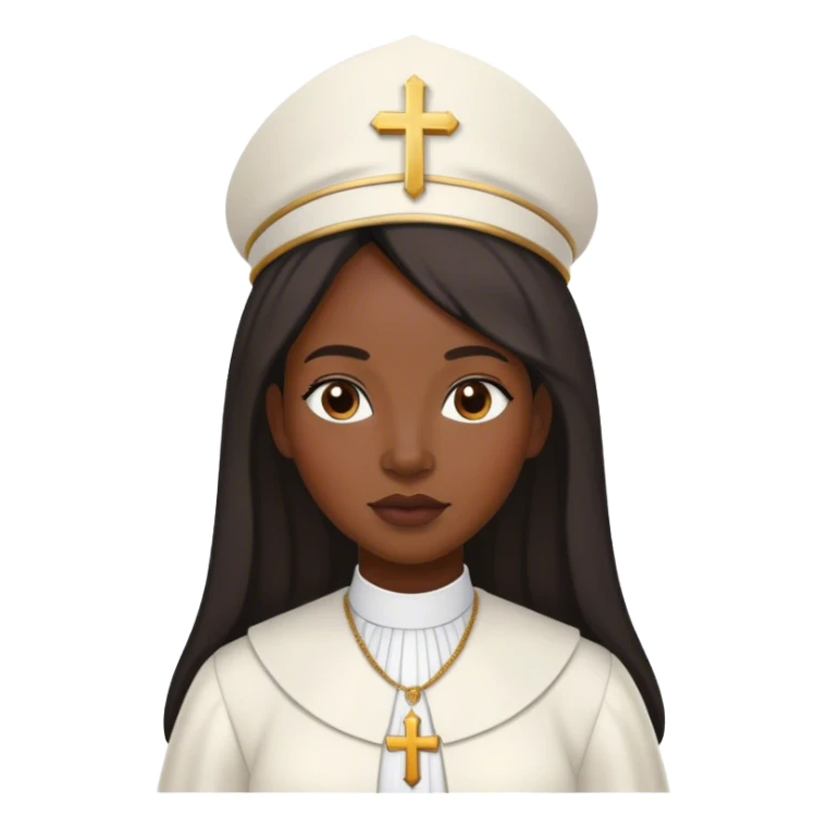 Black woman in church clothes  sticker