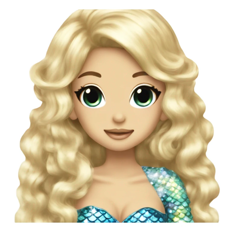 hime gyaru girl mermaid beautiful sparkly sticker
