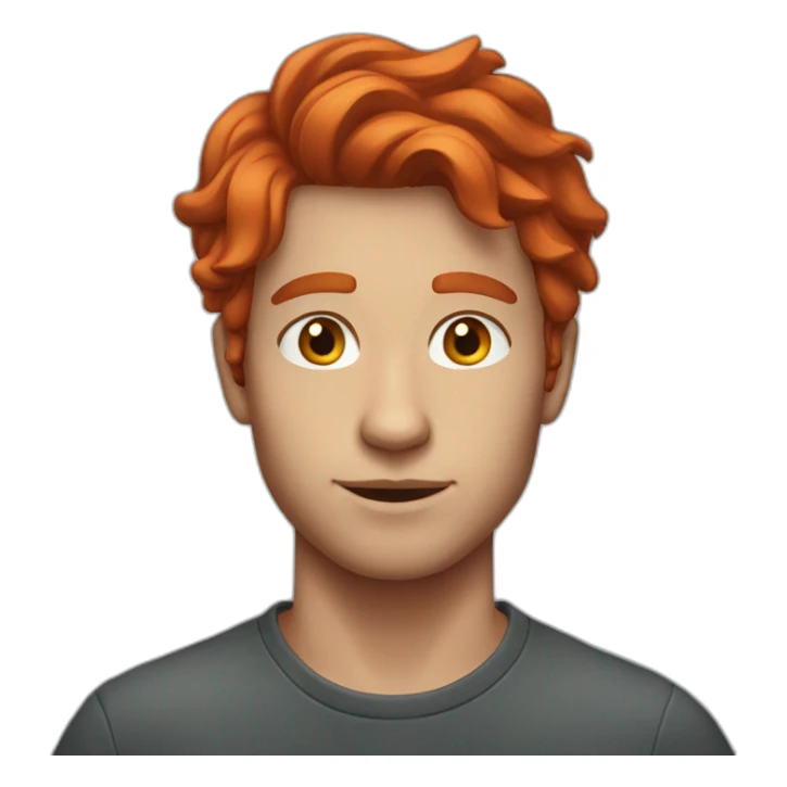 23 years old man with red hair sticker
