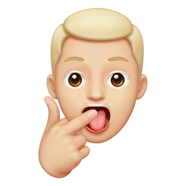 Tongue out, flipping the middle finger  sticker