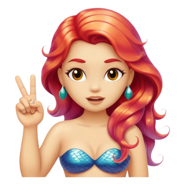 mermaid with middle finger sticker