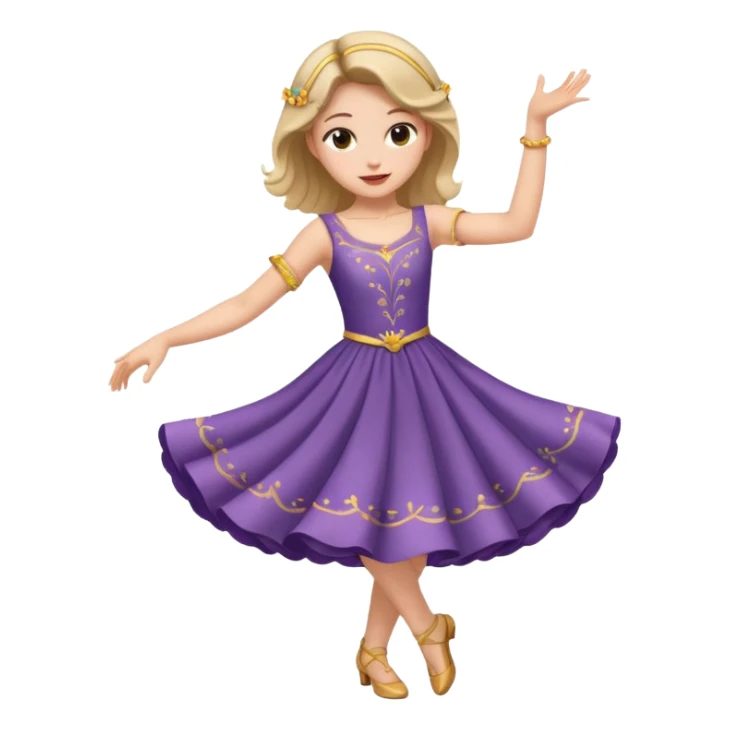 a girl dancing emoji with animation sticker