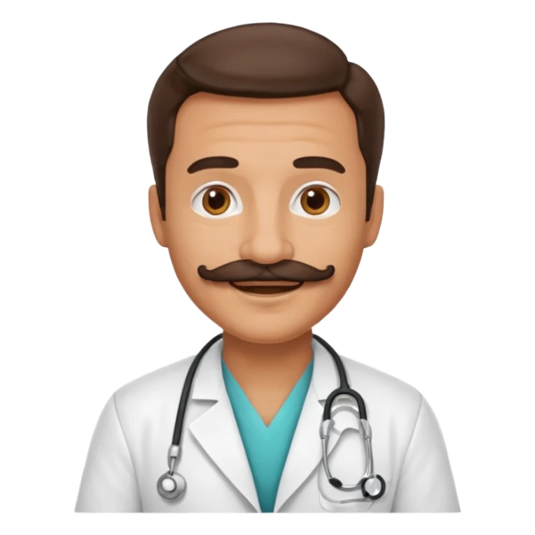 doctor with  mustaches style  sticker