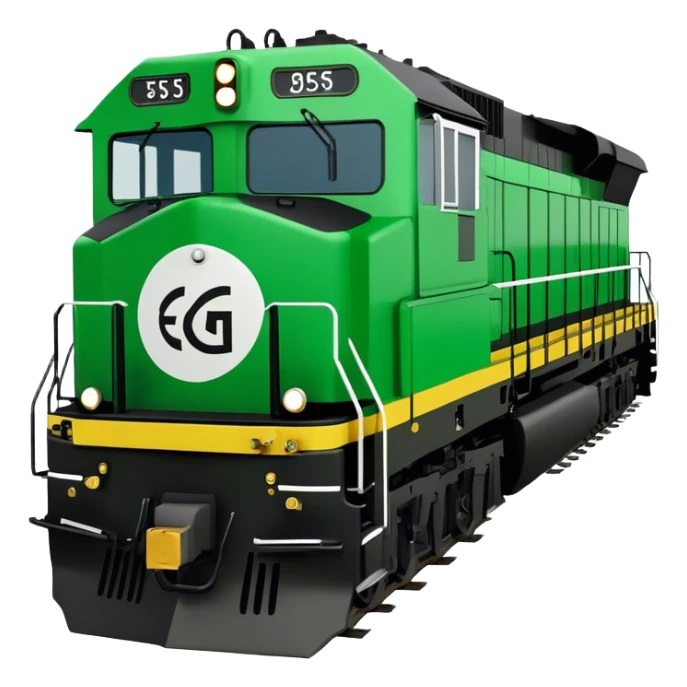 Locomotive (Freight) - GE ES44AC (Model Year: 2021) (Iconic colour: Green and black) sticker