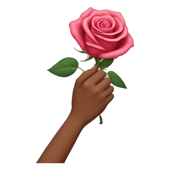 To love a rose with one's hand sticker