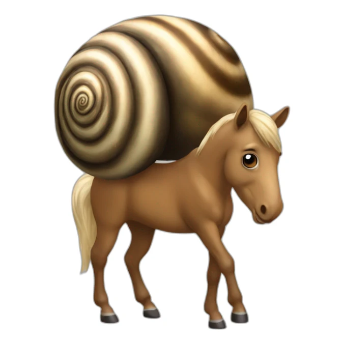 un escargot on a horse sticker