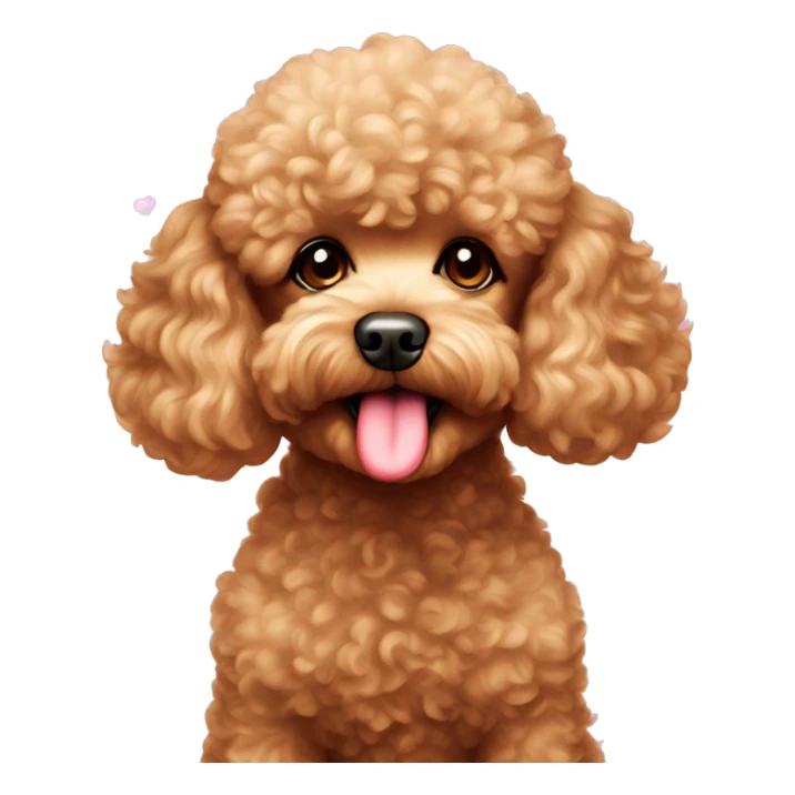 Toy poodle blowing kisses sticker