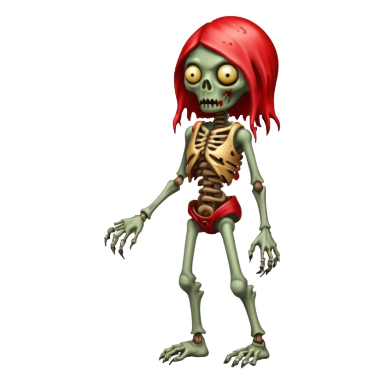 Red Shelly Teardrop Zombie-Machine-hybrid (full body) sticker