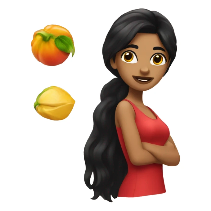 Salsa girl with black Hair sticker
