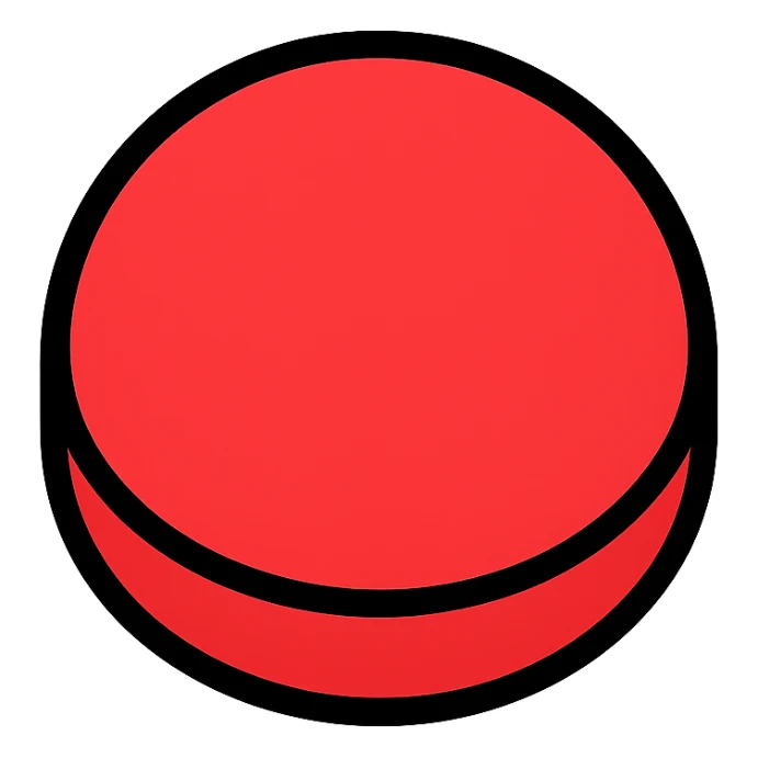 red button with black outlines sticker