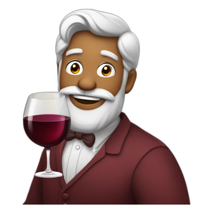 wendell carvalho de barba tomando um bom vinho branco sticker