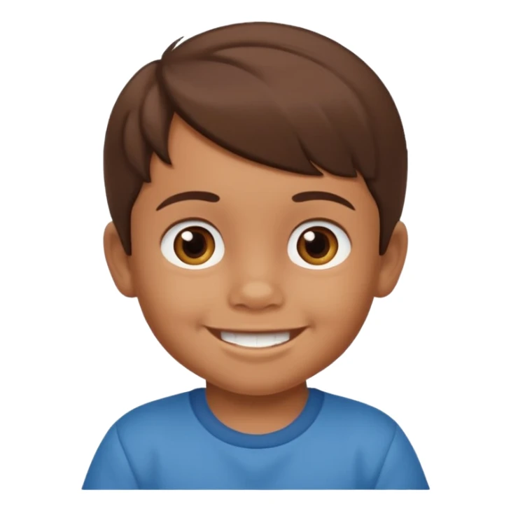 A 3 year old mexican baby boy with brown hair sticker