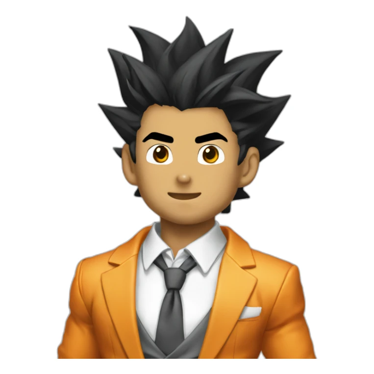 Goku super sayan wear a suit sticker