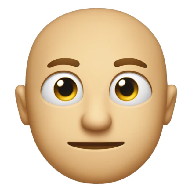 Face looking to the right with one eye looking straight sticker