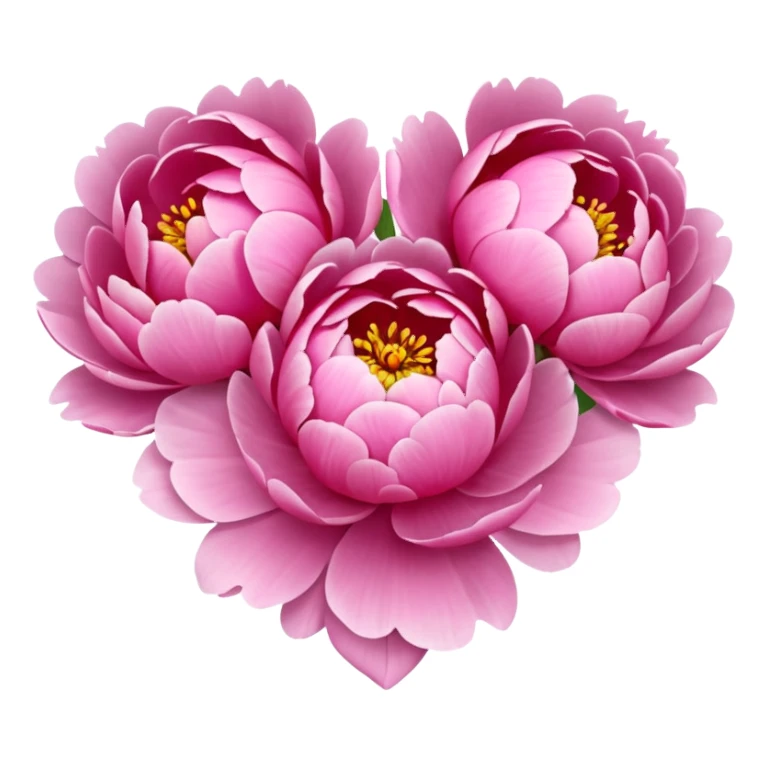 A heart of peonies sticker